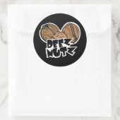 Deez Nutz Funny Illustratie Ronde Sticker (Tas)