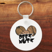 Deez Nutz Funny Illustratie Sleutelhanger (Voorkant)