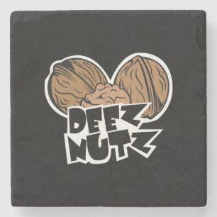 Deez Nutz Funny Illustratie Stenen Onderzetter