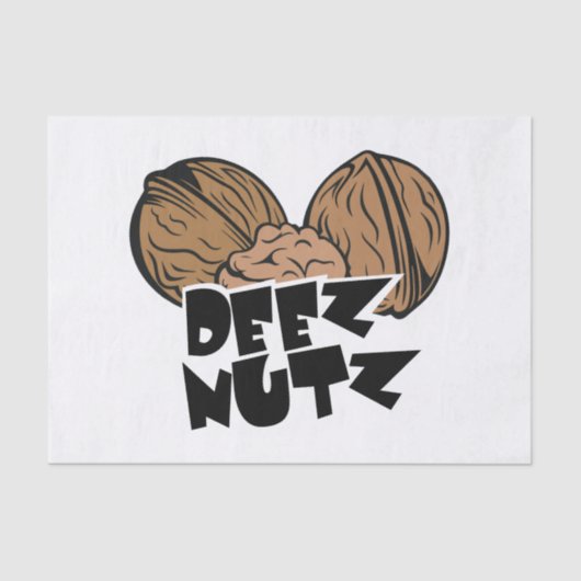 Deez Nutz Funny Illustratie Tissuepapier (Voorkant)