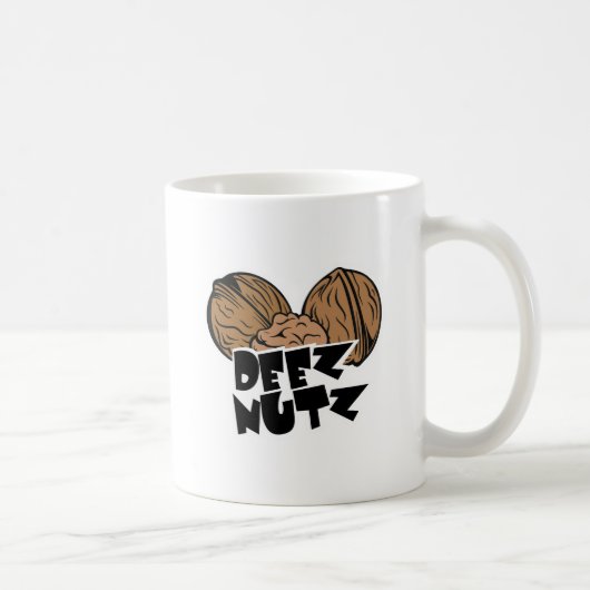 Deez Nutz Funny Illustration Mok (Rechts)