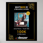 Deezer Music Streaming Award Poster (Voorkant)