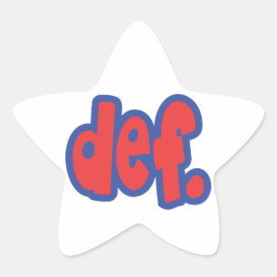 def. ster sticker