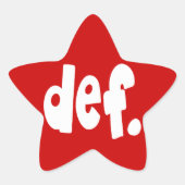 def. ster sticker (Voorkant)