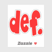 def. sticker (Vel)