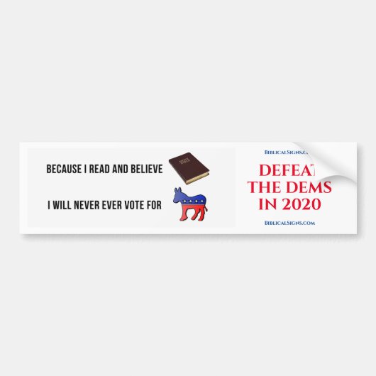 "Défaites les dems" Bumper Sticker (Devant)