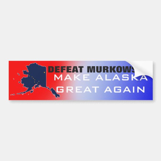 DEFEAT MURKOWSKI BUMPERSTICKER (Voorkant)
