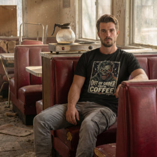 Defect totdat koffie Zombie ontwerp T-shirt