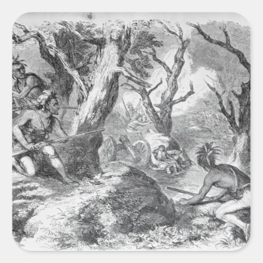 Defect van General Braddock Vierkante Sticker (Voorkant)