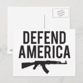 Defend America AK47 Briefkaart (Voorkant / Achterkant)