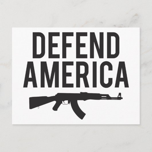 Defend America AK47 Briefkaart (Voorkant)