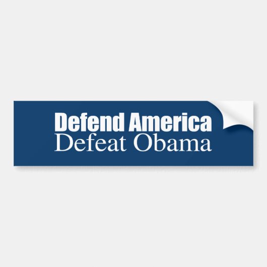 DEFEND AMERICA DEFEAT OBAMA - png Bumpersticker (Voorkant)