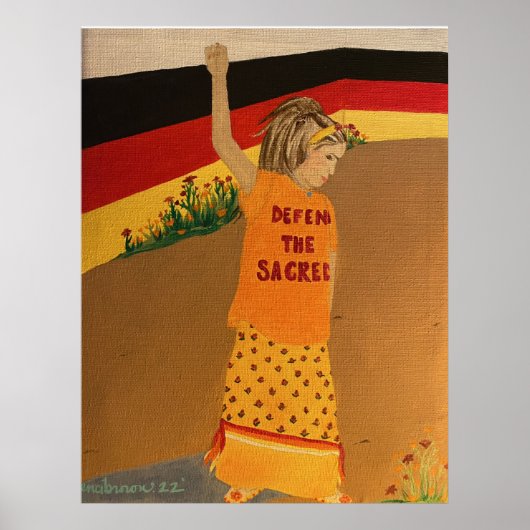"Defend The Sacred" Medicine Wheel Poster (Devant)