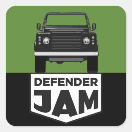 DEFENDER JAM VIERKANTE STICKER