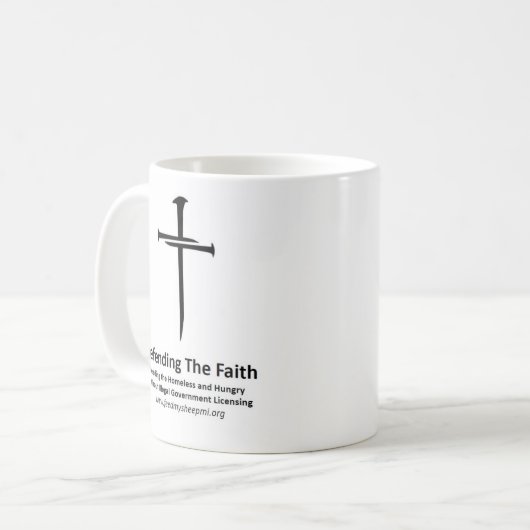 Défendre La Mug De Café Foi (Blanc) (Devant gauche)