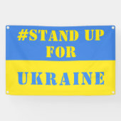 Défendre L'Ukraine Bannière Soutenir La Liberté (Horizontal)