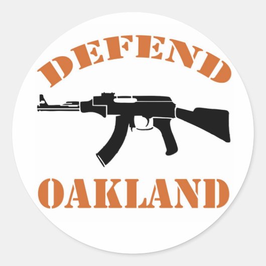Défendre Oakland Sticker (Devant)