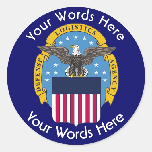 Defense Logistics Agency DIA Shield Ronde Sticker (Voorkant)