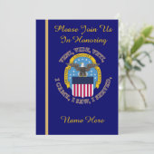 Defense Logistics Agency Retirement Invitation Kaart (Staand voorkant)