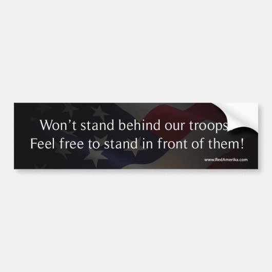 Defensie van Amerika - Support Troops Bumpersticker (Voorkant)
