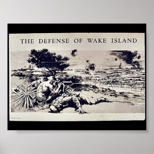 Defensie van Wake Island Poster