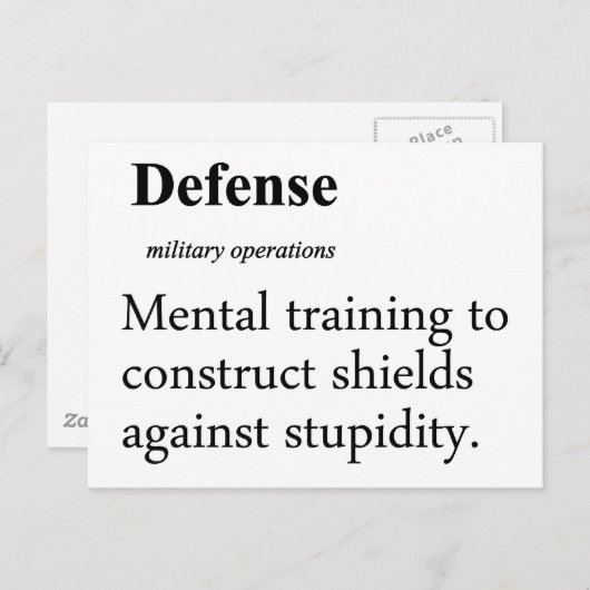 Defensiedefinitie Briefkaart (Voorkant / Achterkant)