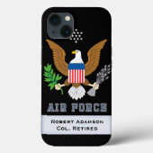Defensiemembleem militaire luchtmacht personaliser Case-Mate iPhone case (Achterkant)
