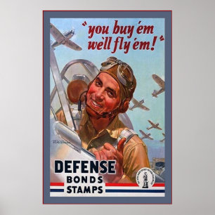 defensieobligaties~ Tweede Wereldoorlog Poster