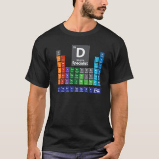 Defensieve Specialist Periodic Table of Volleyball T-shirt
