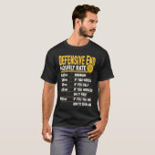 Defensive End Hourly Rate   Defensive End Players T-shirt (Voorkant volledig)