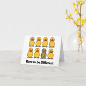 Défi à être différents cartes pour notes (Fleur jaune)