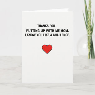 Défi de la meilleure maman carte drôle