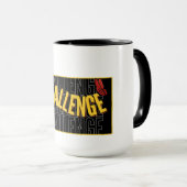 Défi de typographie jaune noir Mug (Devant droit)