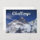 Défi du mont Everest votre carte postale de (Devant / Derrière)