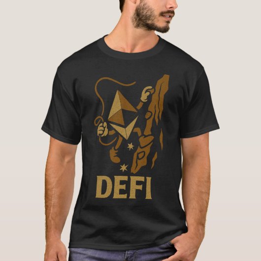 DeFi Ethereum Rock Climber Crypto Trailblazers  T-shirt (Voorkant)
