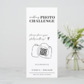 défi photo mariage J'espionne mariage carte de jeu (Debout devant)