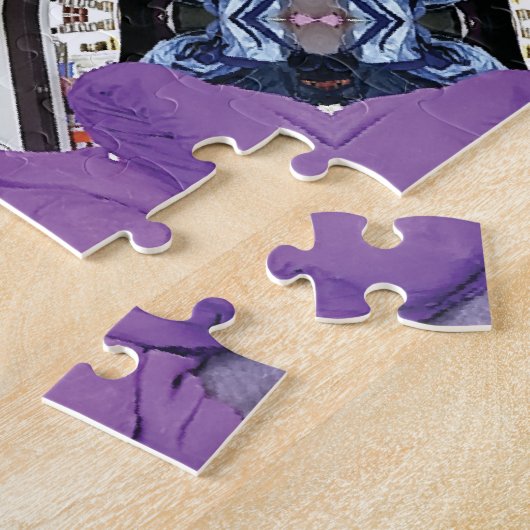 Défi unique Puzzle blanc violet (Côté)