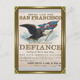 Defiance Clipper Zeilen Briefkaart