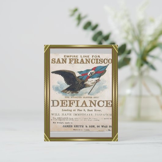 Defiance Clipper Zeilen Briefkaart (Staand voorkant)