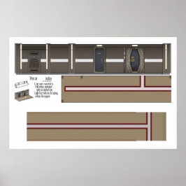 Defiant Corridor Diorama Achtergrond Poster