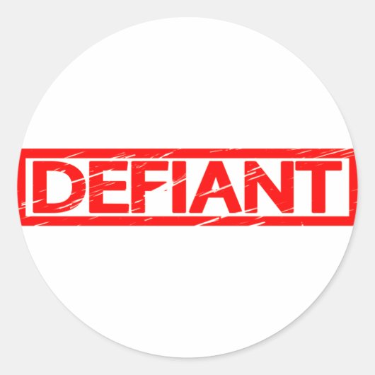 Defiant Stamp Ronde Sticker (Voorkant)