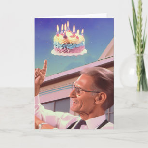 Défier la gravité sur votre carte d'anniversaire