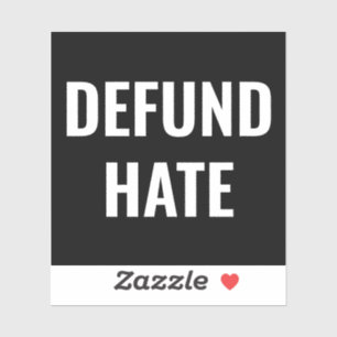 "Défier la haine" arrêter la haine Sticker noir bl