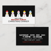 Défilé de bonhomme de neige, Invitation de billet  (Devant / Derrière)