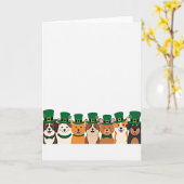 Défilé de chiens chanceux Carte St-Patrick (Fleur jaune)