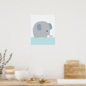 défilé des éléphants 2 Poster d'art (Cuisine)