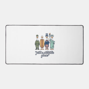 Défilé d'oies patriotiques Chemise vectorielle vin