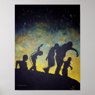 Défilé pour le petit-déjeuner affiche Zombie Silho