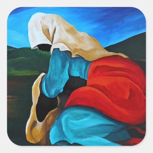 Defilee la folle 2008 vierkante sticker (Voorkant)