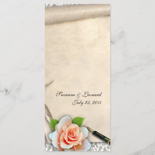 Défiler du menu mariage (Dos)